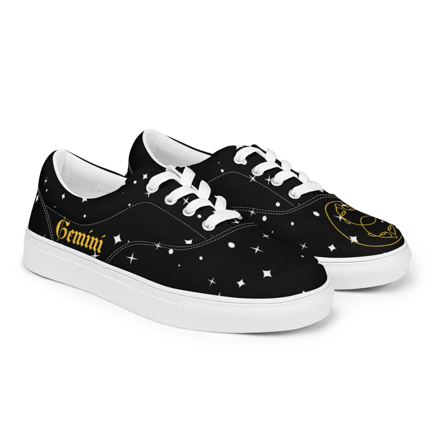 Starry Gemini Women's Lace-Up Canvas Shoes product image (3)