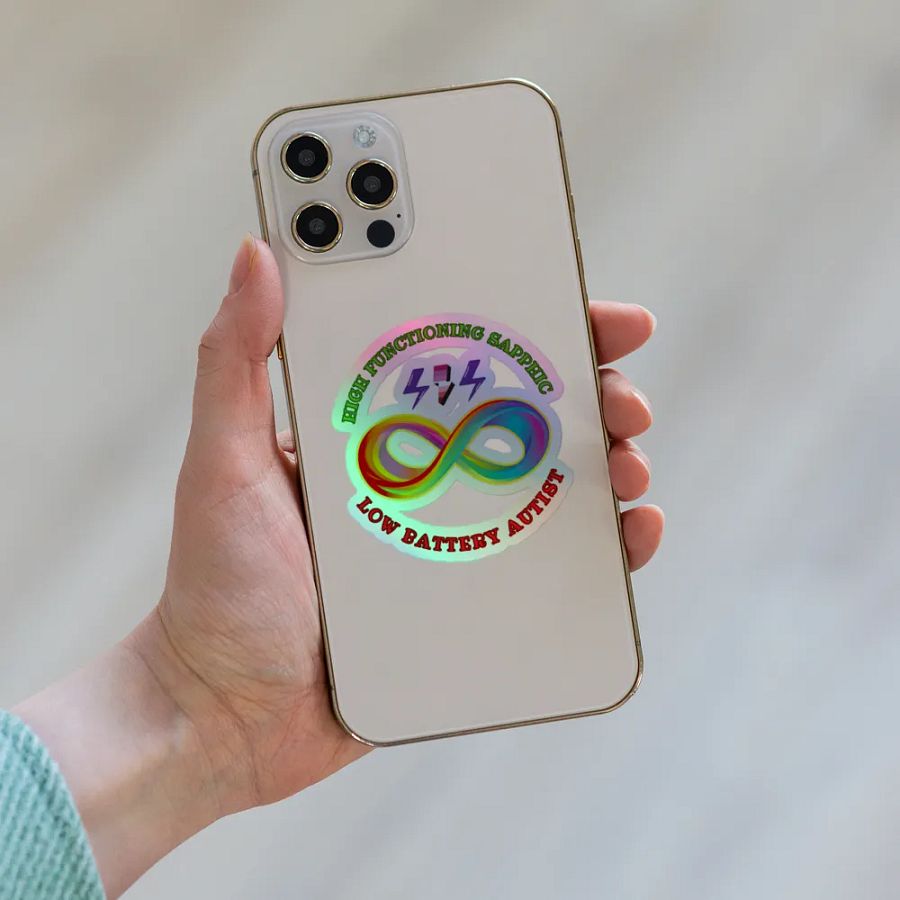 High Functioning Sapphic Low Battery Autist Sticker product image (6)