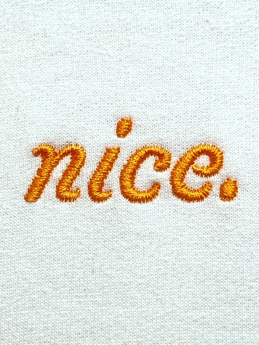 Nice. Gold Embroidered Hoodie (White) product image (2)