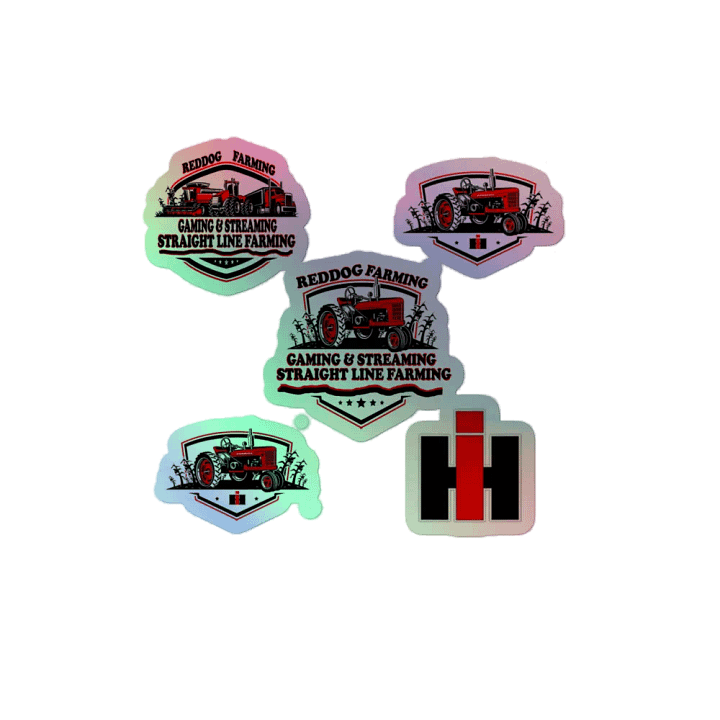 Kiss-Cut Holographic Sticker Sheet REDDOG FARMING LOGO product image (2)