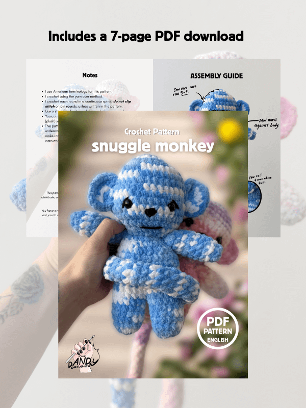 Snuggle Monkey Crochet Pattern | Digital PDF File product image (2)