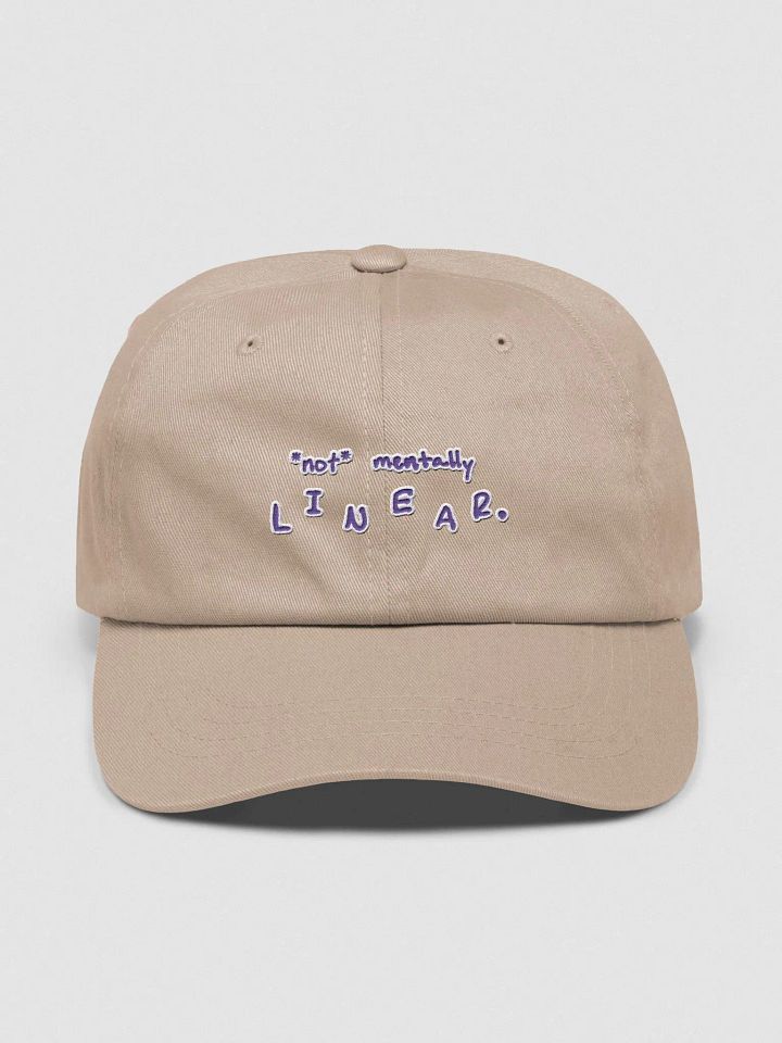 *not* mentally linear. (purple + white lined design) classic dad hat product image (65)