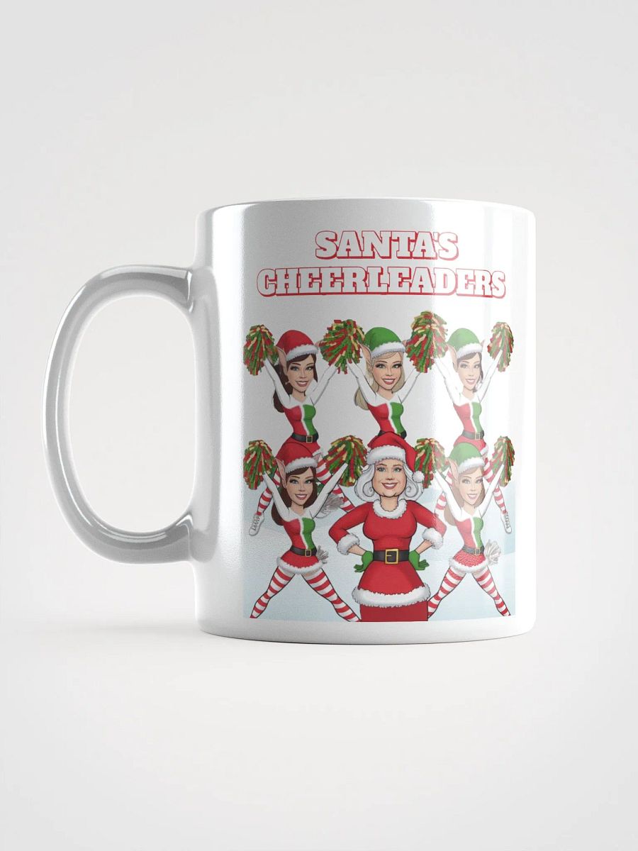 Santa's Cheerleaders Elves Squad White Mug product image (17)