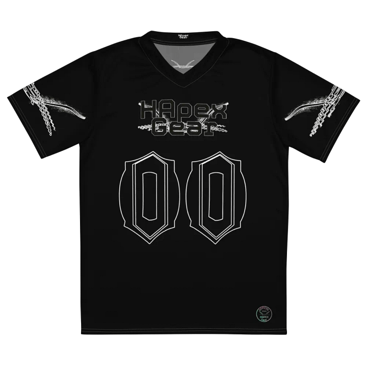 Thee Dare Dieter - Black - Recycled Unisex Sports Jersey - Black HApex Gear Black Logo product image (2)