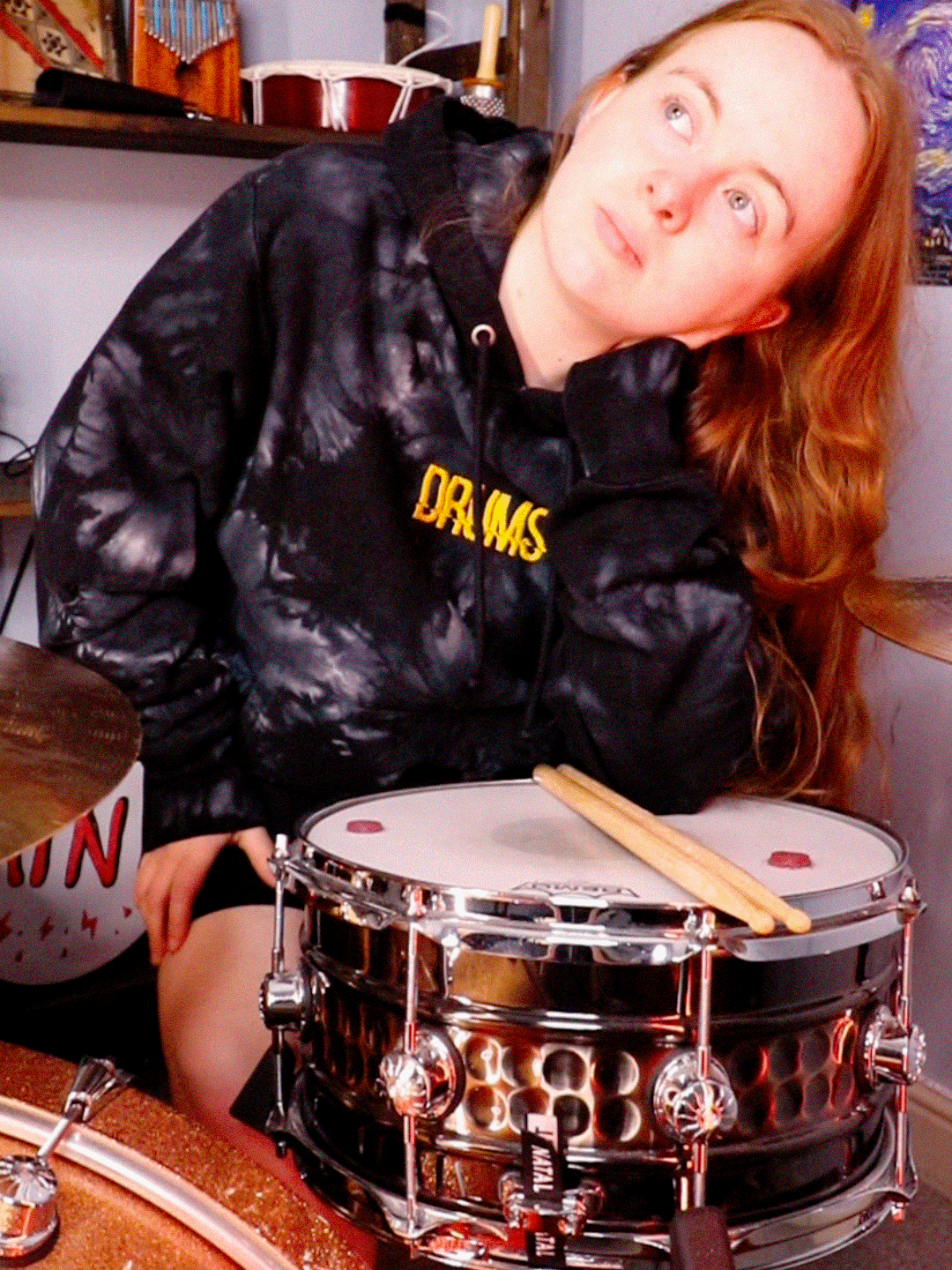 embroidered drums Hoodie product image (7)