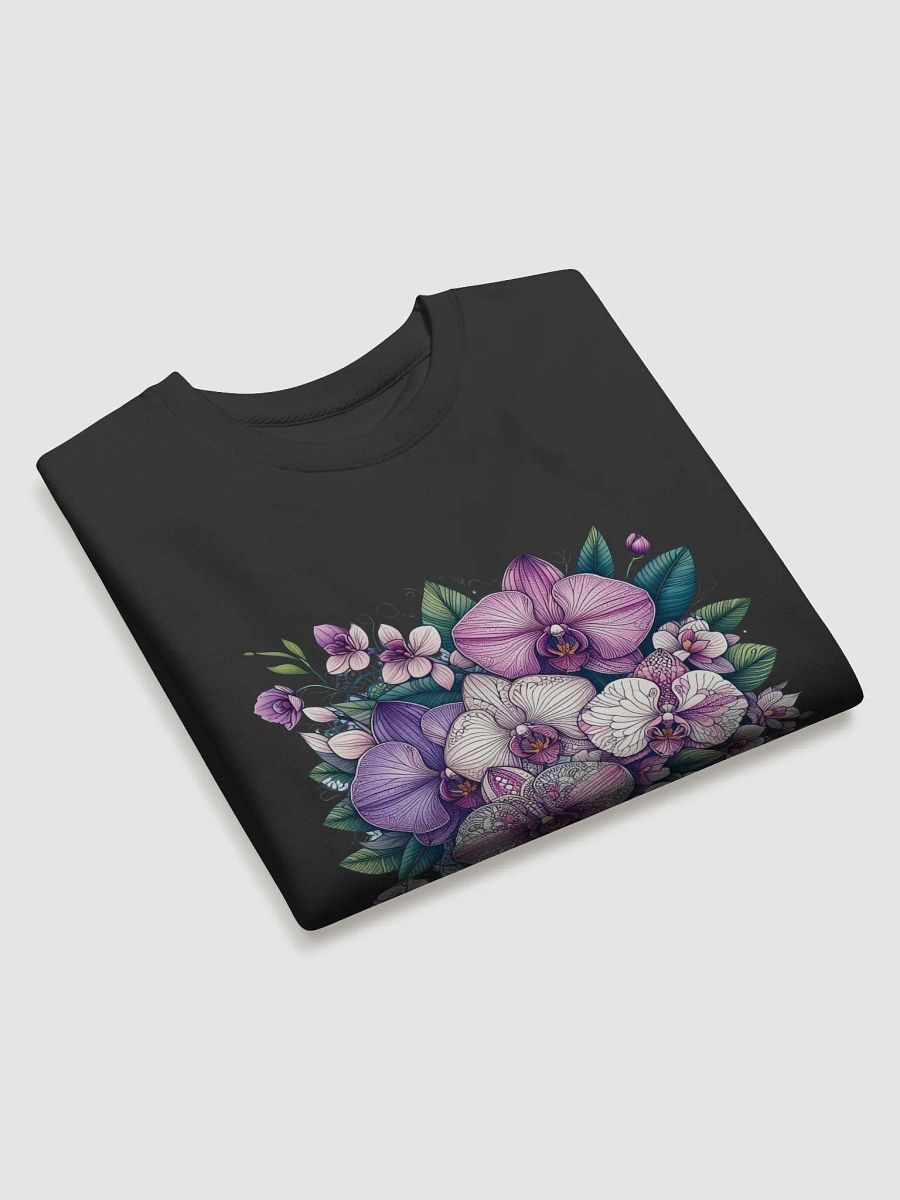 Orchid Oasis Premium Sweatshirt AI Design mandala patterned flowers product image (3)