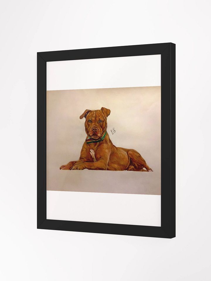 Pitbull Colored Pencil Drawing Framed Print product image (8)