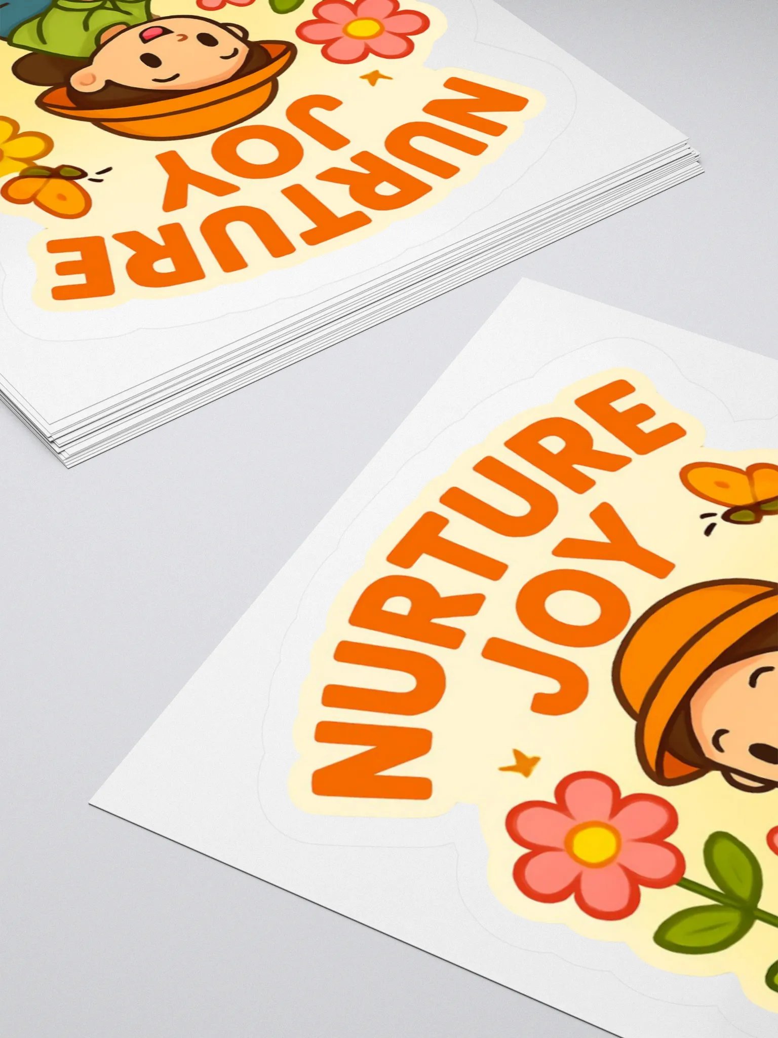 Wholesome Gardening Sticker – “Nurture Joy” with Cute Cartoon Girl product image (15)