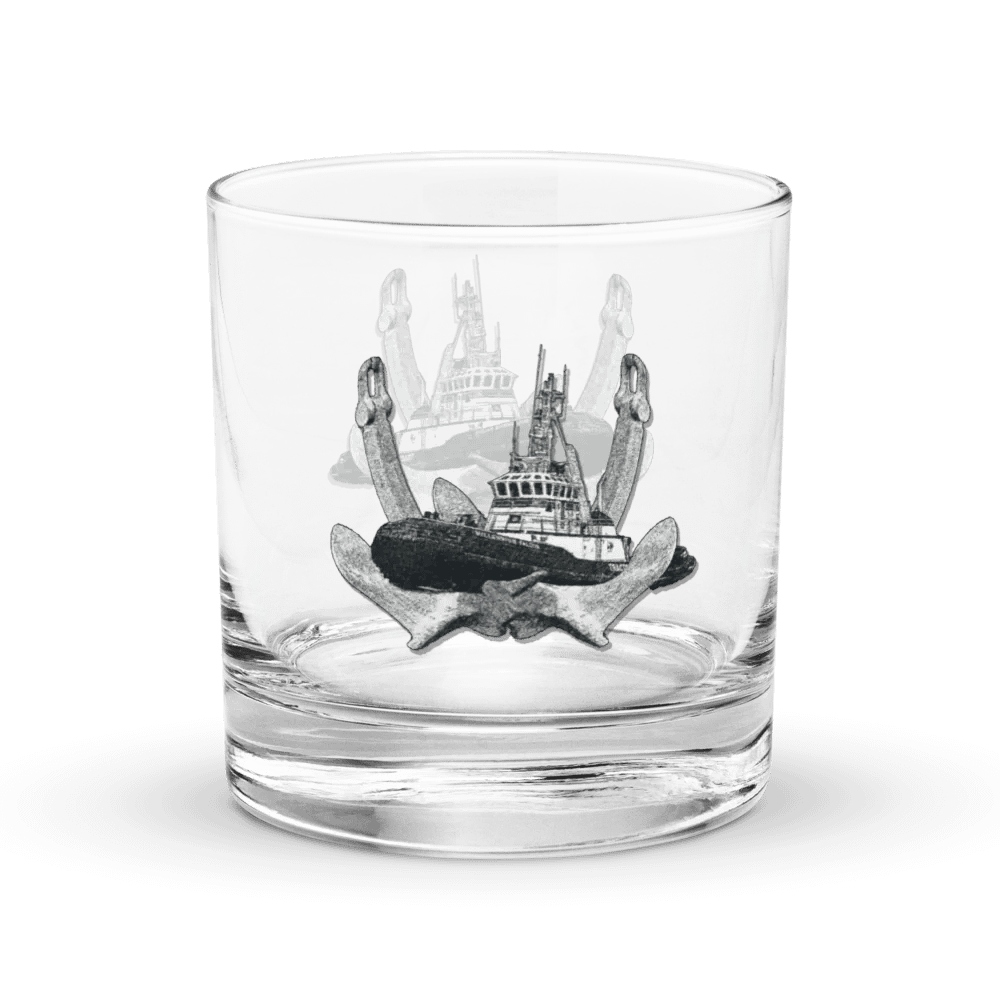 Twin Anchor Marco tug Rocks Glass 10.5oz product image (1)