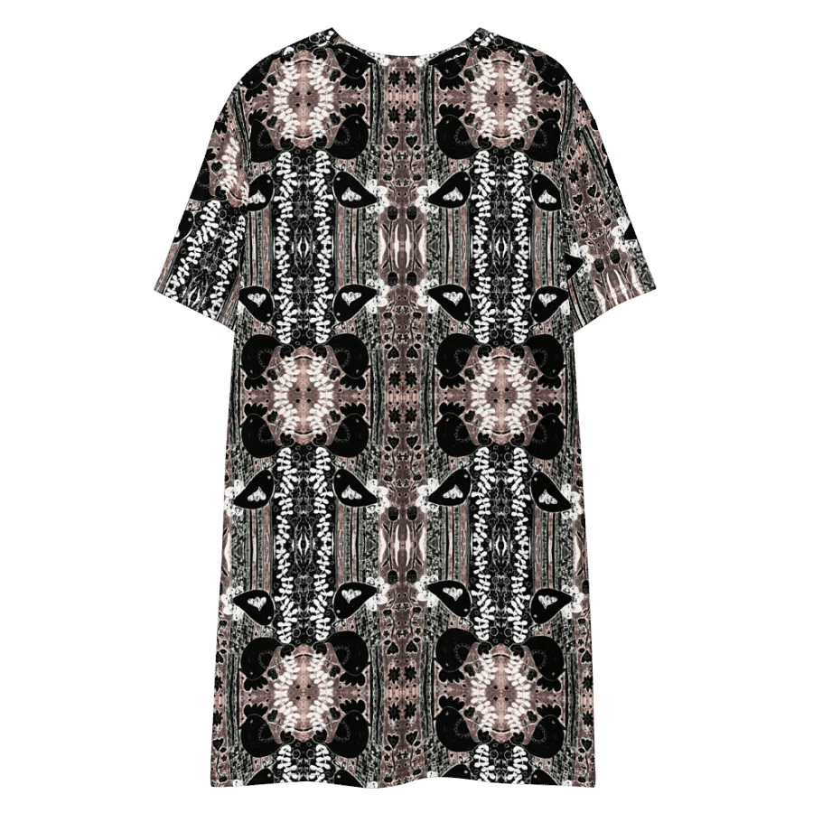 Abstract Floral Birds Ladies T Shirt Dress product image (8)