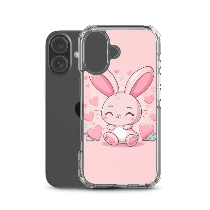 Lovely Bunny Heart iPhone Clear Case product image (50)