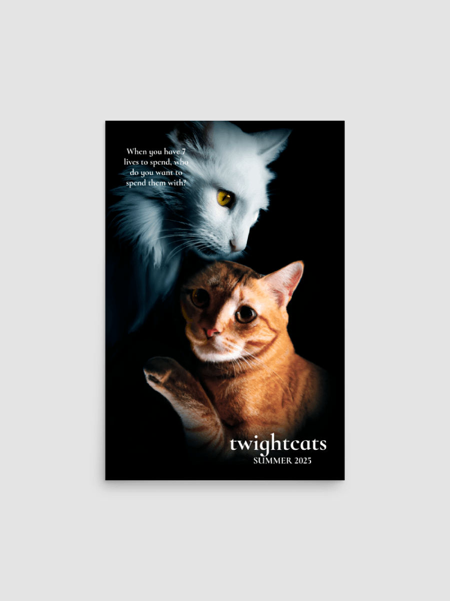 "Twightcats" Poster - Hilarious Cat Parody in Premium Matte Print product image (1)
