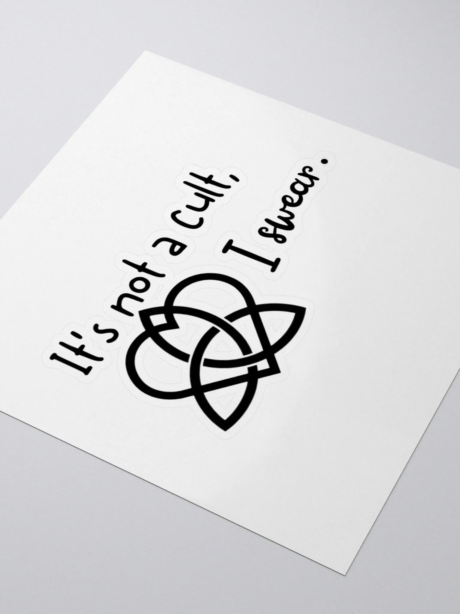 It's not a cult I swear Sticker, Black product image (8)
