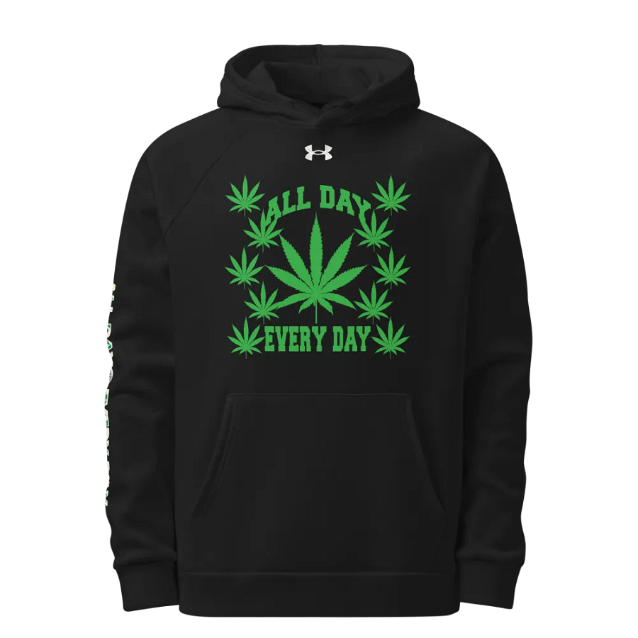 Green Cannabis Leaf - All Day | Under Armour® Hoodie product image (1)