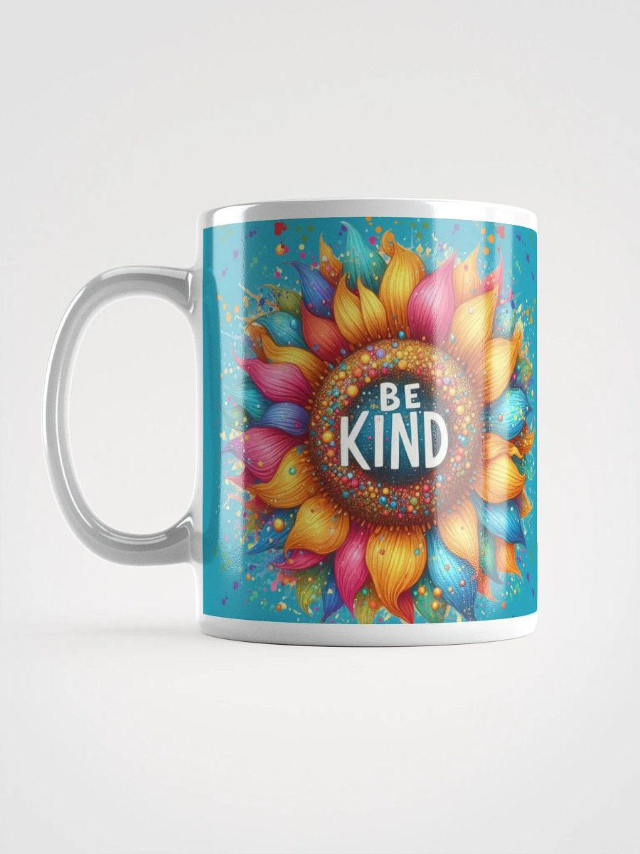 Be Kind Paint Flower Shaped Splash White Mug product image (6)
