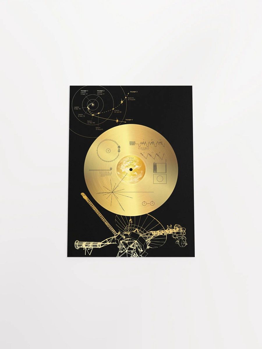 NASA Voyager 1 Golden Record — space poster, science print product image (8)