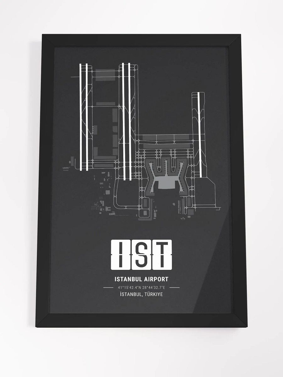 Framed Airport IST Premium Map On Matt Paper product image (4)