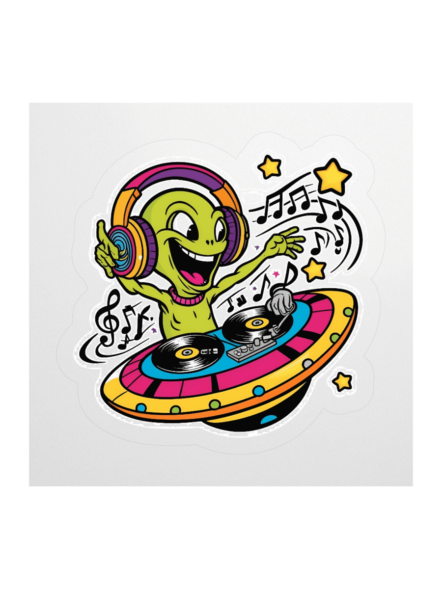 Alien DJ Groove Kiss-Cut Stickers product image (1)