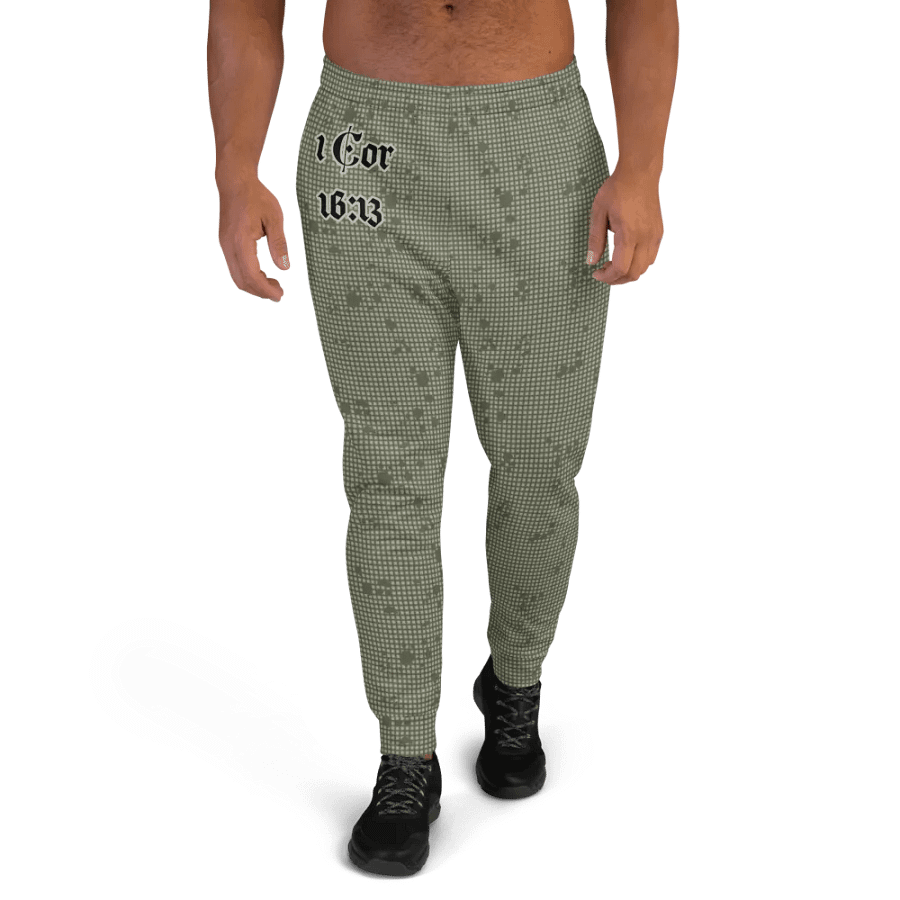 Faithful Camo: 1 Corinthians 16:13 Male Joggers - Desert Night Camo product image (2)