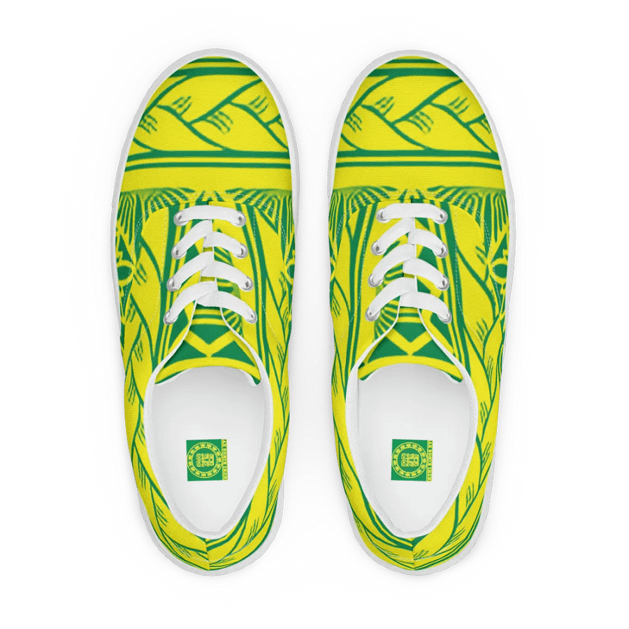 Floral Geometry Lace-Up Queen Canvas Shoes product image (5)
