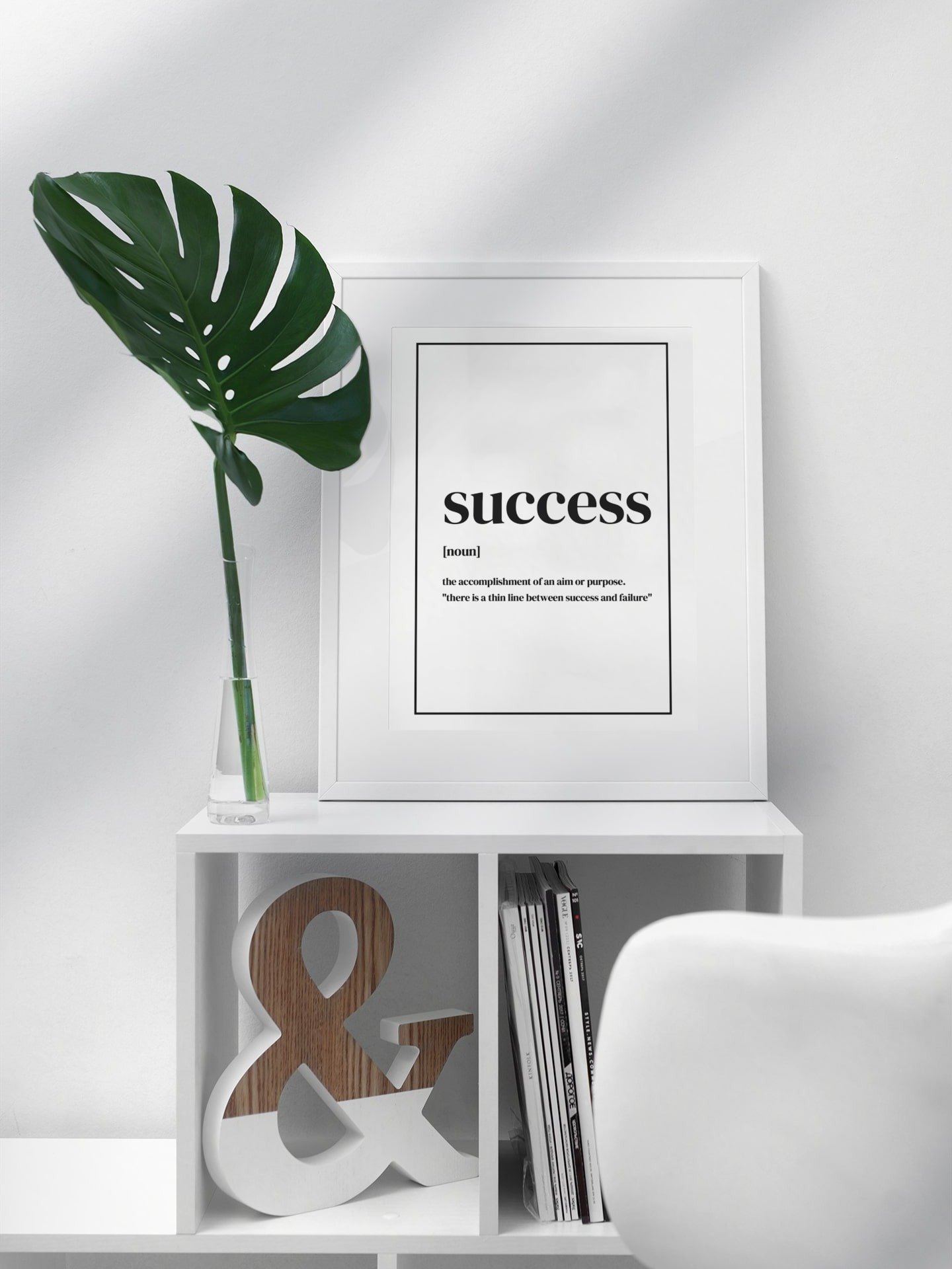 Modern Success Definition Poster, Minimalist Office Decor, Inspirational Quote Wall Art, Motivational Typography Print, Goal Achievement Art product image (3)
