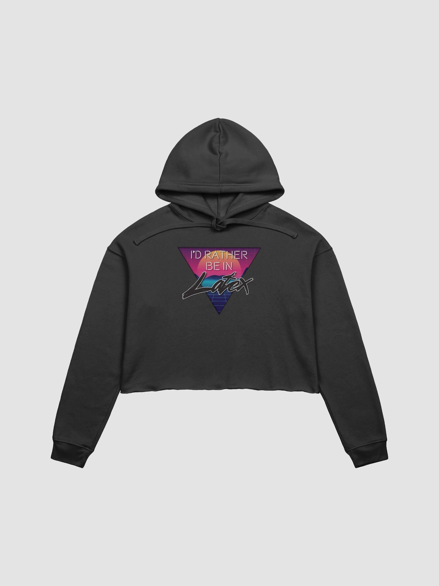 i'd rather be in latex crop hoodie product image (1)