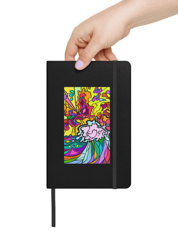 Vibrant Energy Hardcover Notebook – Wave at Sunset product image (3)