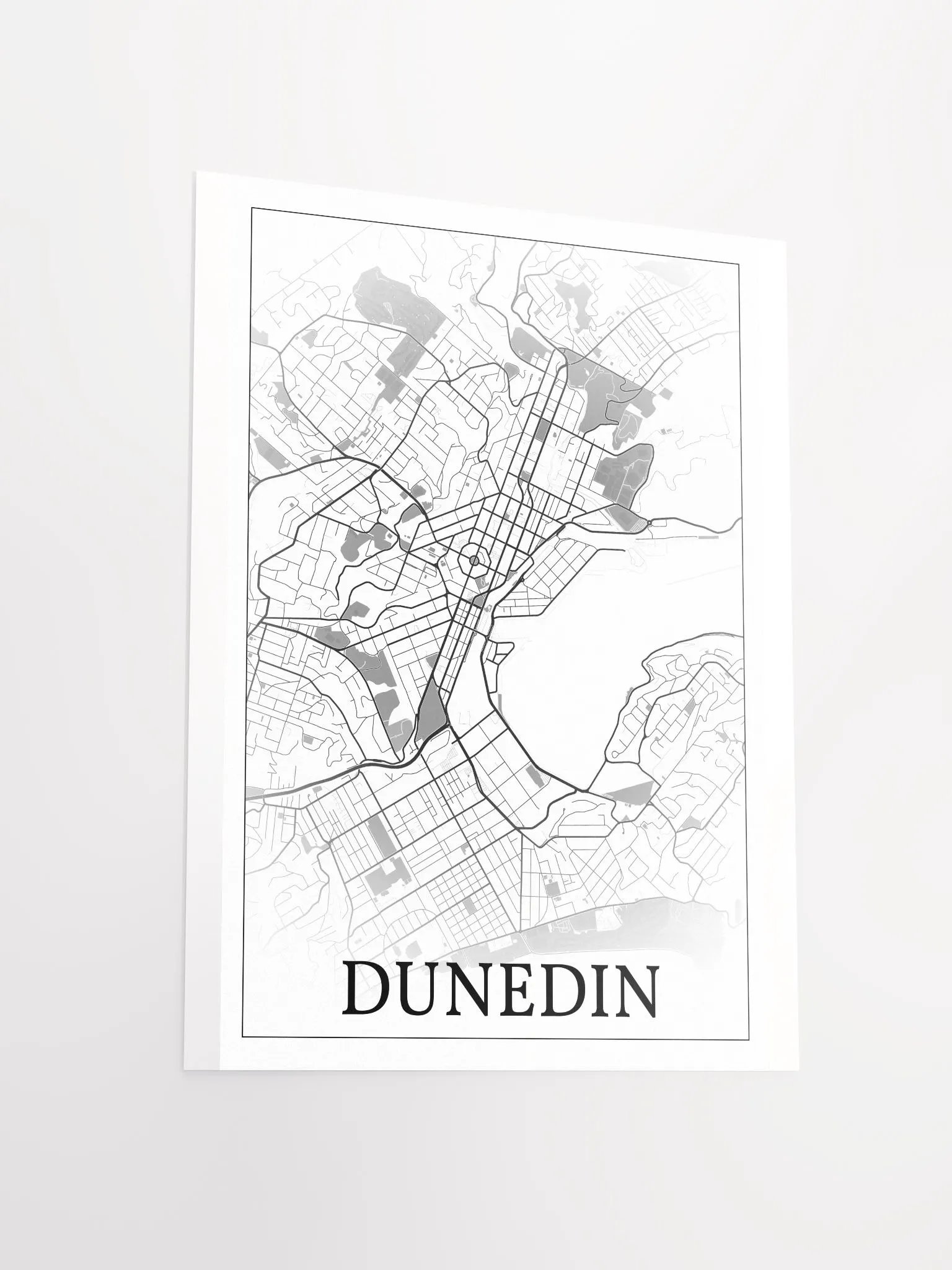 Dunedin, New Zealand, city map print product image (13)