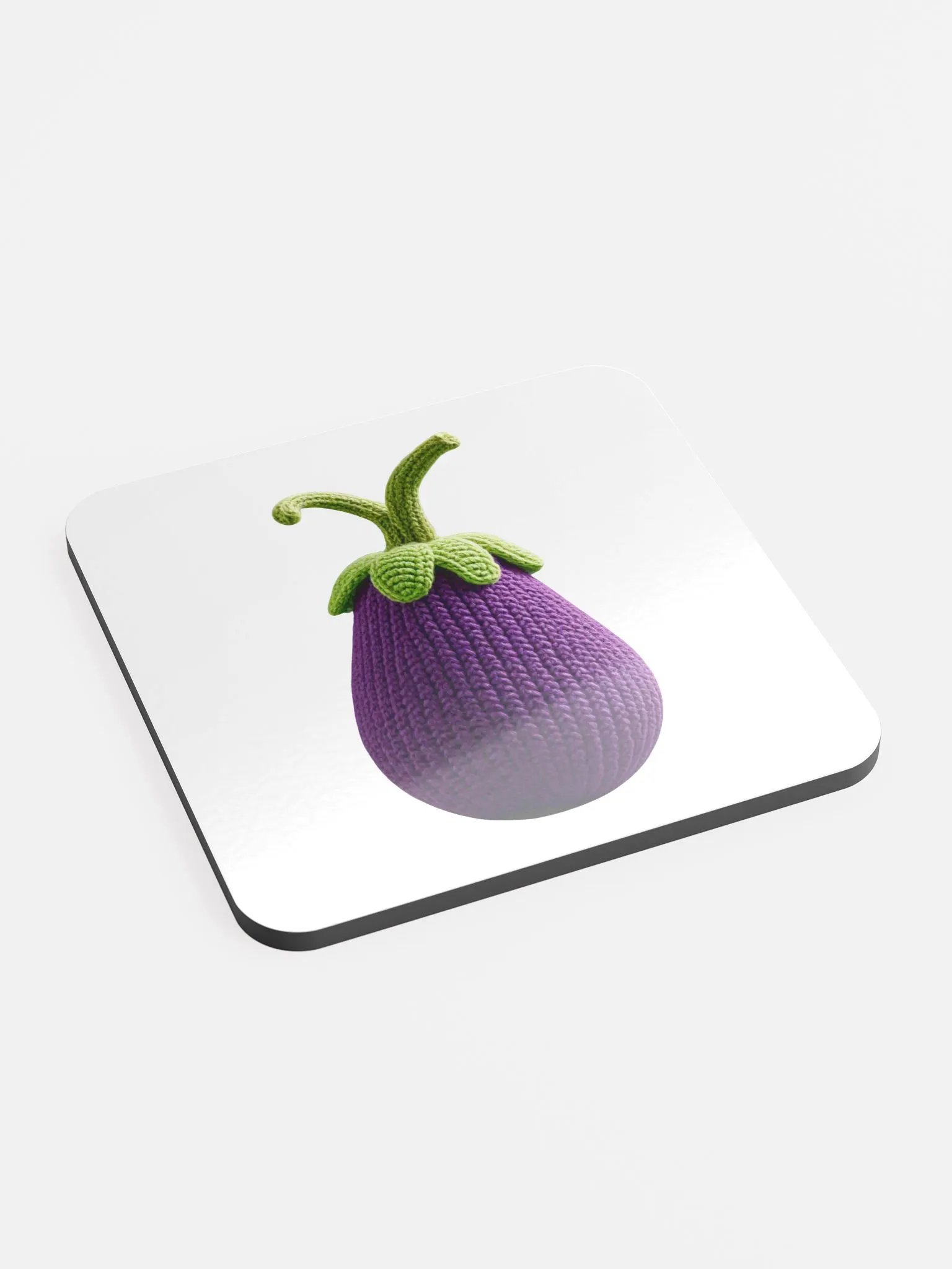 CozyAvocado Glossed Cork Coaster Egg Plant #1 product image (2)