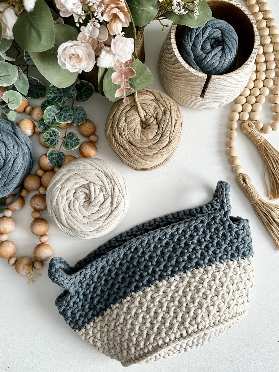 Two-Tone Nesting Baskets Crochet Pattern product image (4)