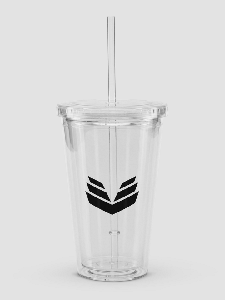 Double Wall Clear Plastic Tumbler - Black product image (1)