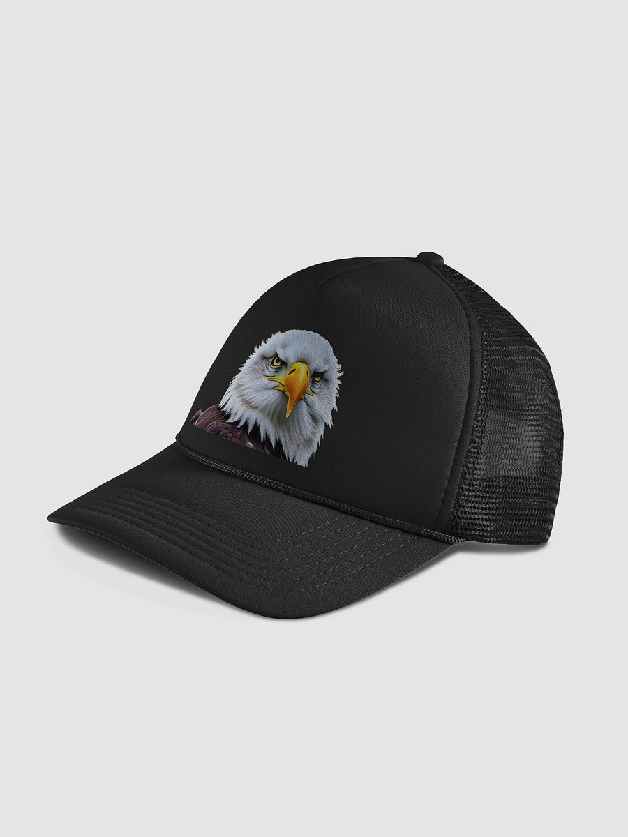 Rarefied Freedom: Valucap VC700 Trucker Hat with Majestic Leucistic Bald Eagle product image (18)