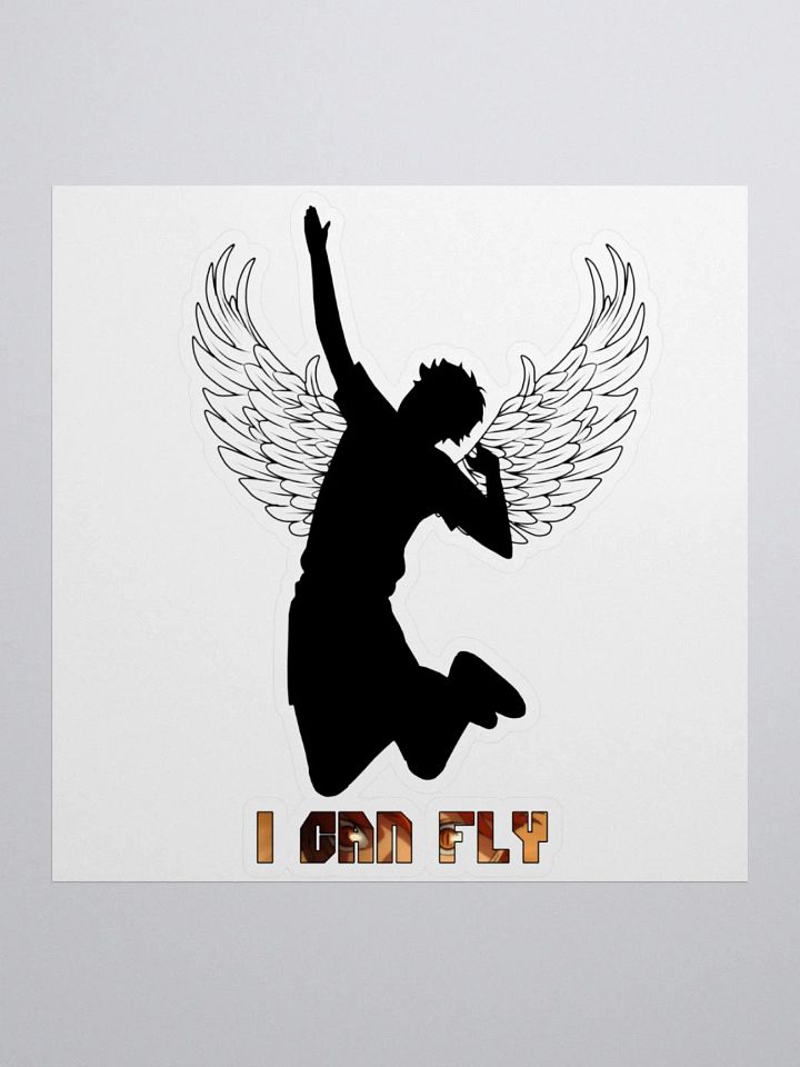 Hinata's Eyes 'I Can Fly' Black Sticker product image (1)