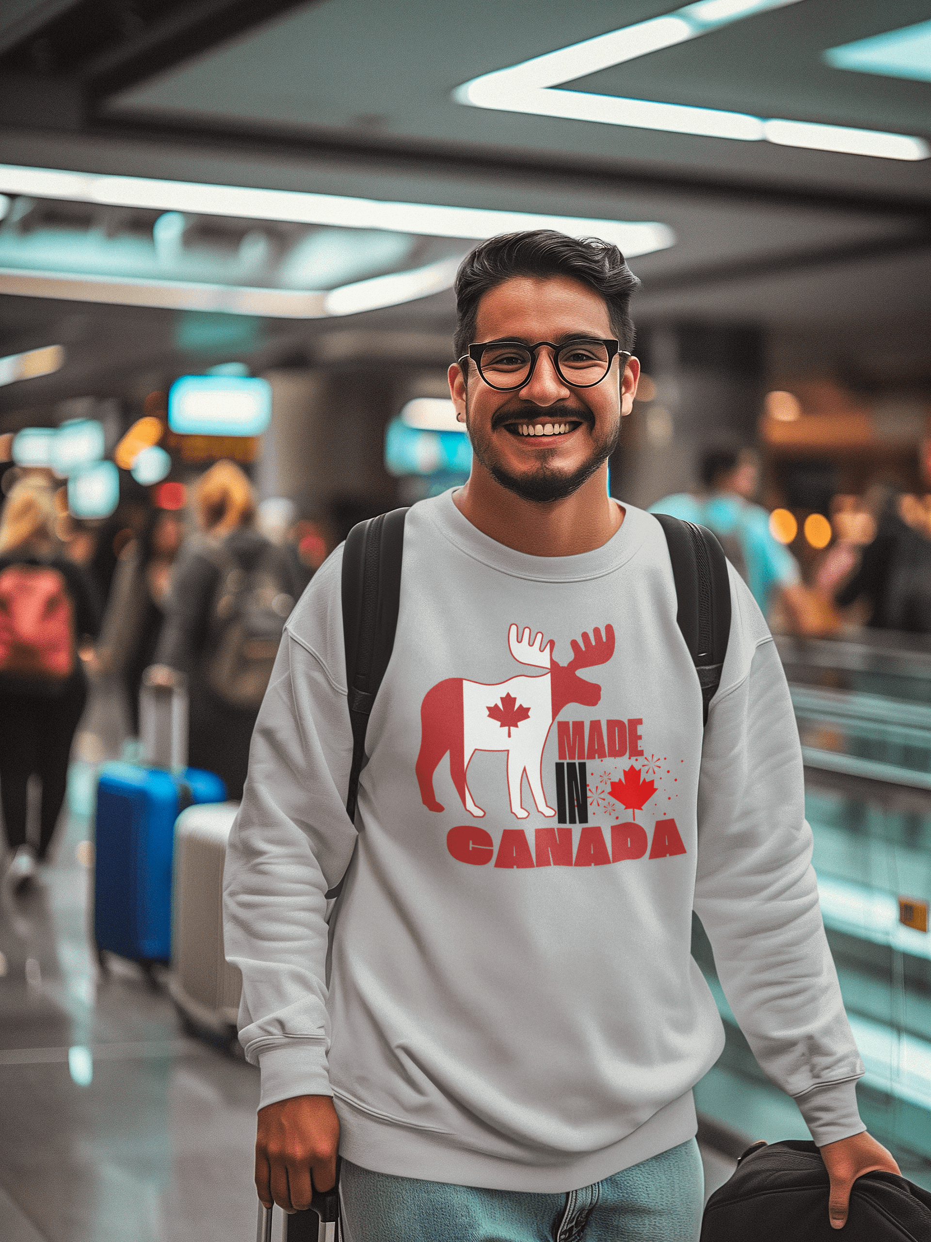 Canadian Flag Moose Silhouette Sweatshirt product image (1)