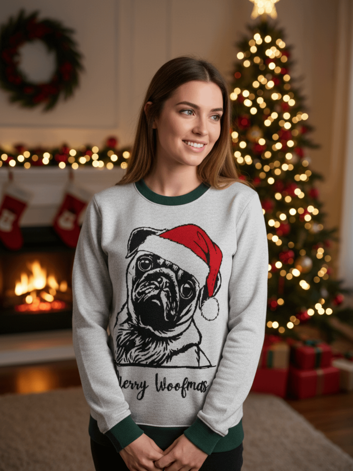 KNITTED CHRISTMAS SWEATER CLASSIC FIT / PERSONALIZED product image (1)