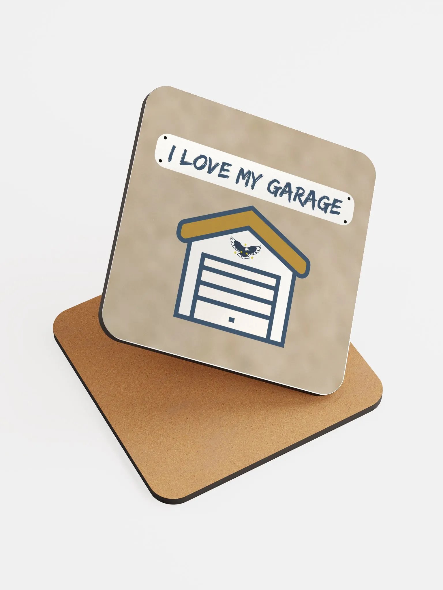 I Love My Garage - coaster - oak product image (6)