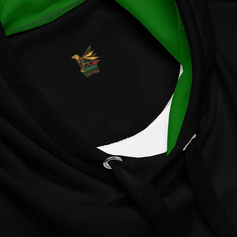 Black Big Sleeve Hoodie - Green Hood product image (4)