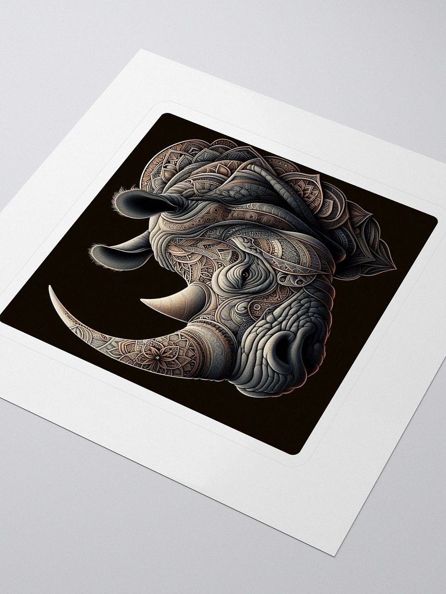 Ornate Rhino Kiss Cut Stickers product image (3)