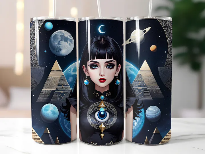 Mystic Girl 20 oz Skinny Stainless Steel Tumbler - v5 product image (2)