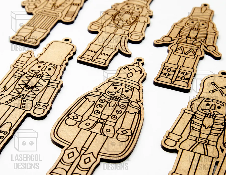 Christmas Nutcrackers Ornaments (6 Styles) - Laser Cut Files product image (8)