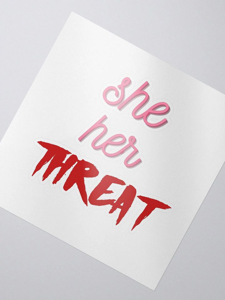 she/her/threat sticker product image (2)
