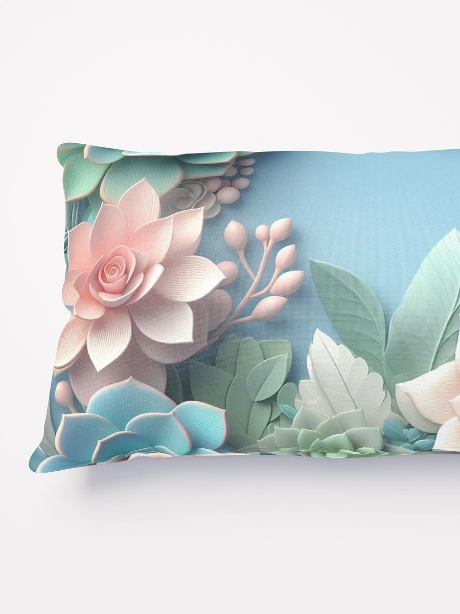 Succulents and Roses Blue Pillow product image (9)