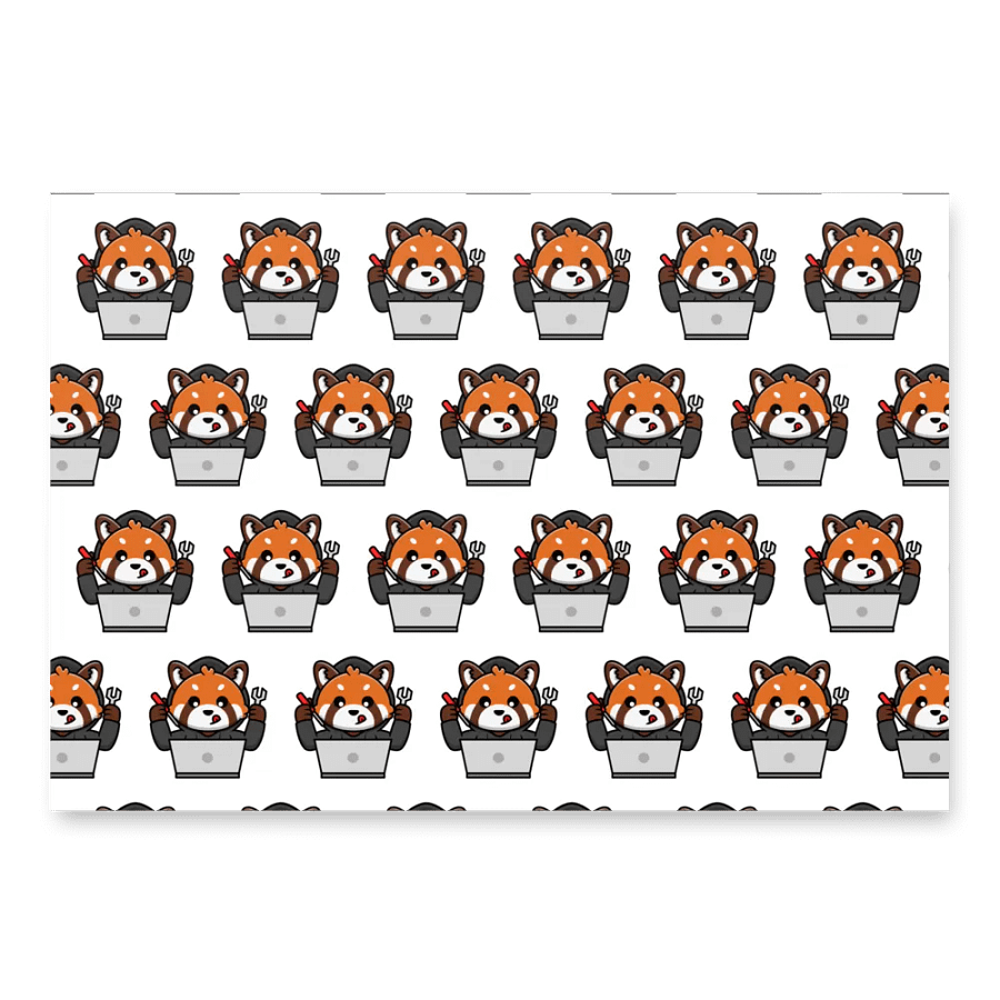 Red Panda Logo Wrapping Paper Set product image (2)