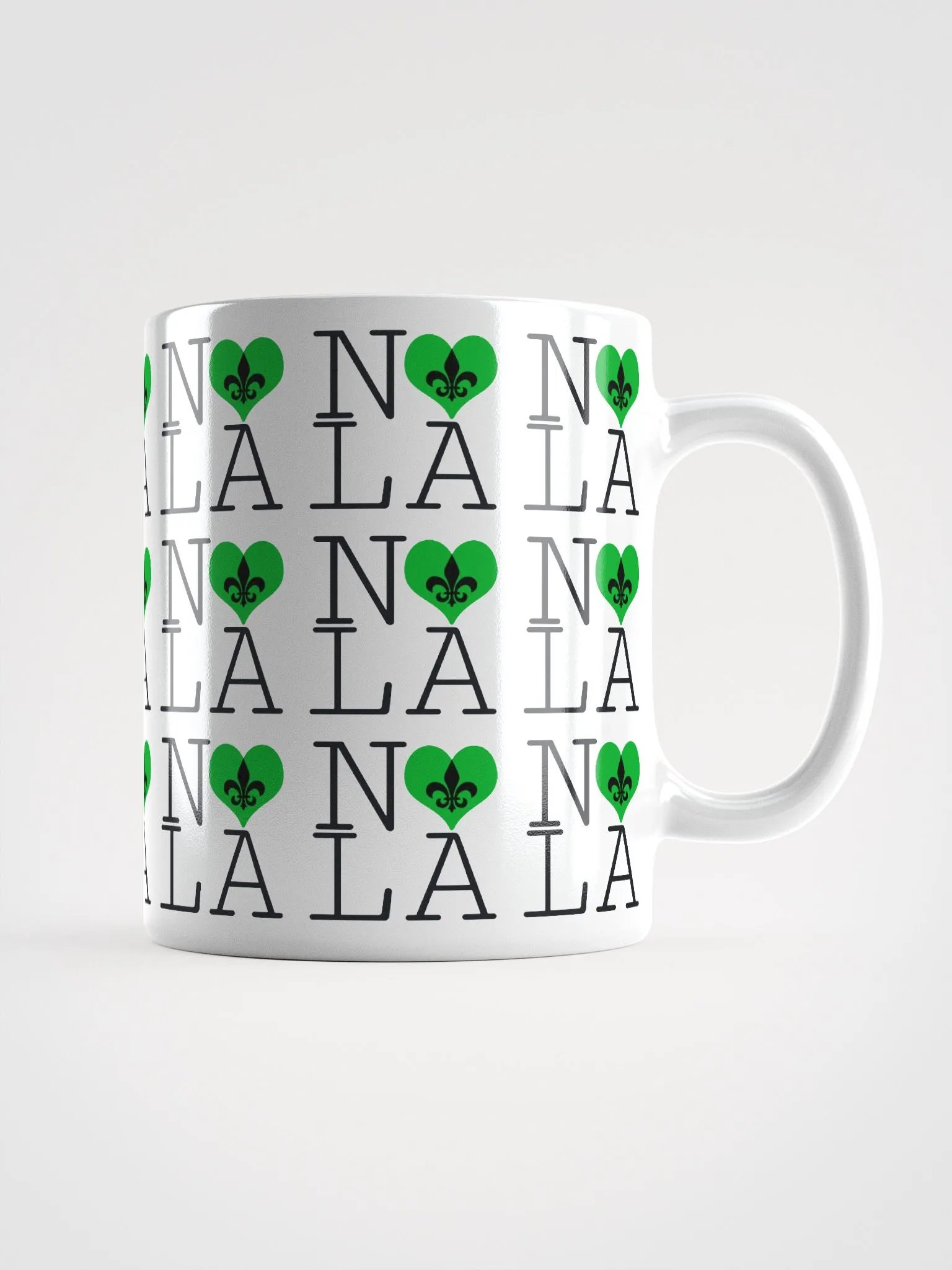 I LOVE NOLA **LEGACY MUG** (GREEN HEART FULL INFINITY) product image (1)