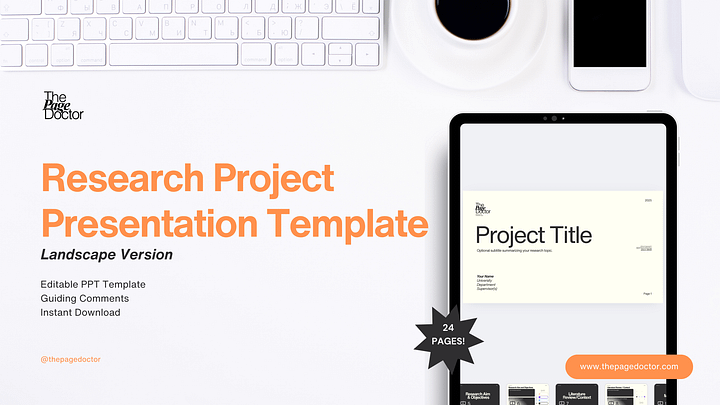 Research Project Presentation Template | Editable product image (2)