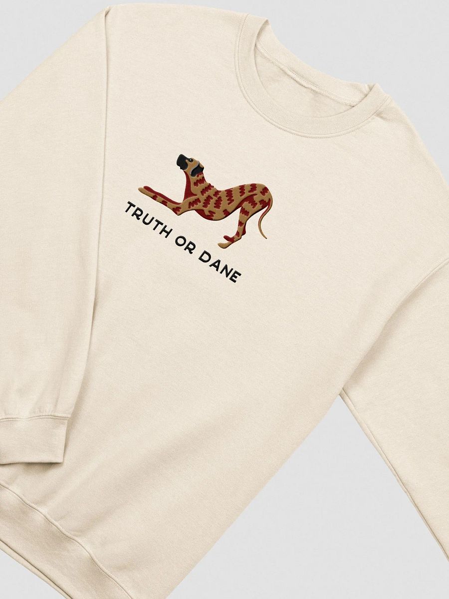 Truth or Dane Sweatshirt (Embroidered) of a Great Dane(Brindle) product image (6)