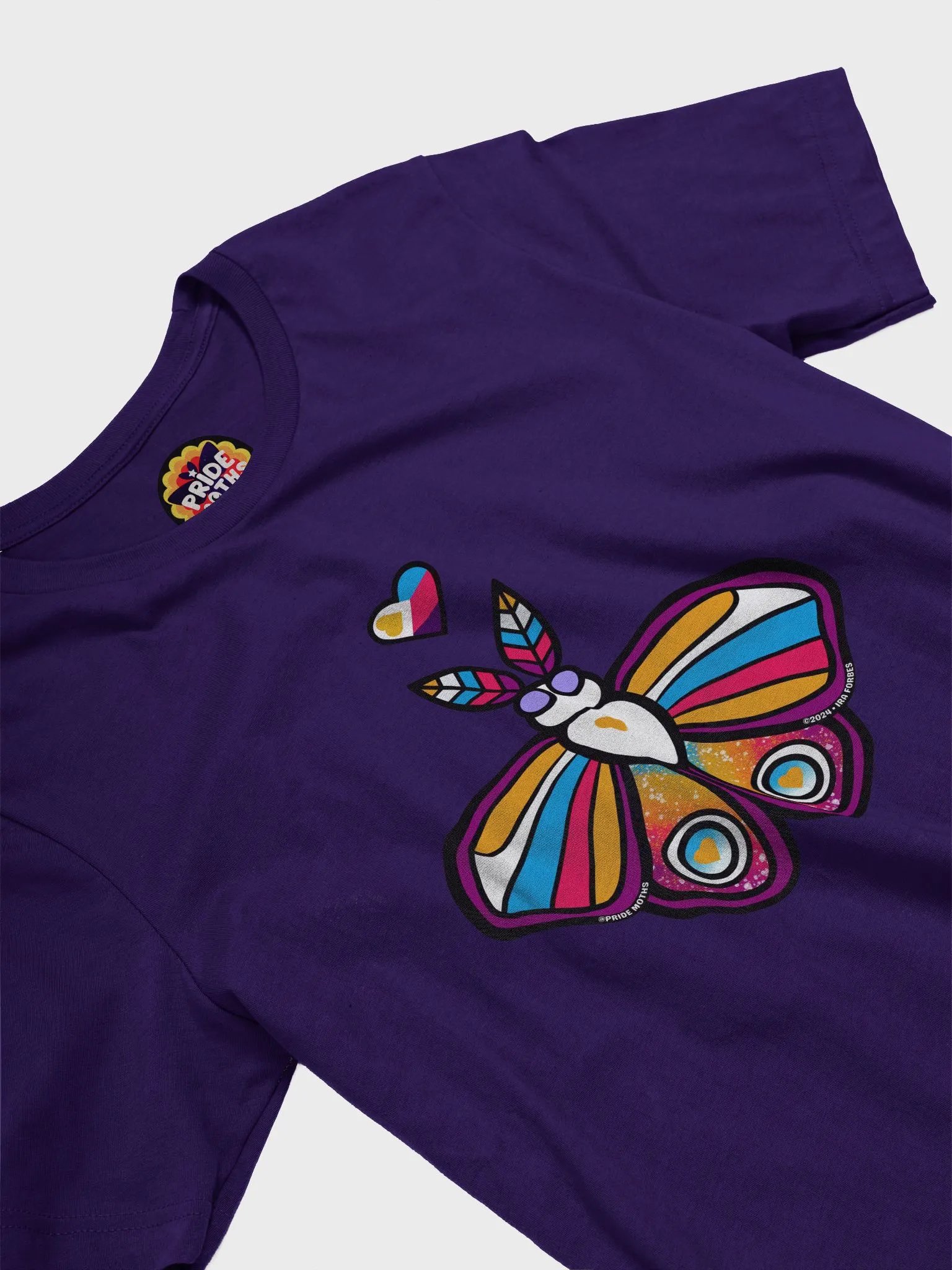 № 11 | POLYAMORY PRIDE MOTH | SHORT SLEEVE TEE | T-SHIRT product image (3)