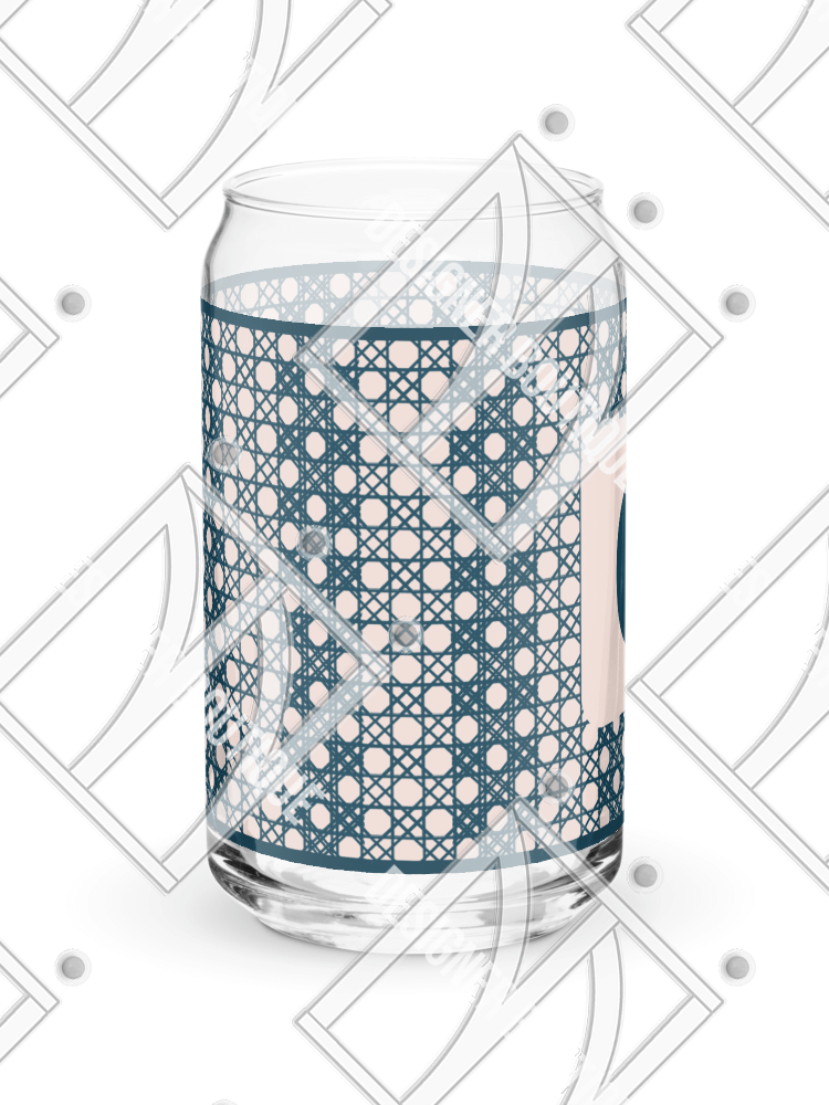 Le Rose Blue Monogram B Can-Shaped Glass product image (5)