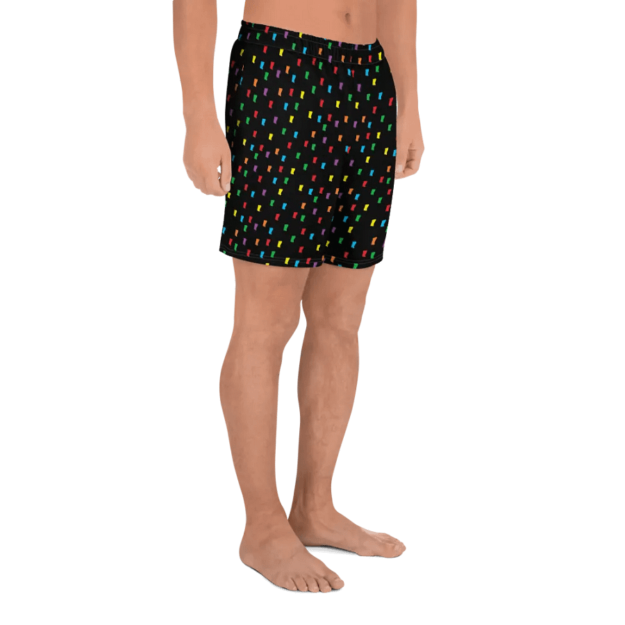 Confetti All-Over Print Athletic Long Shorts product image (3)