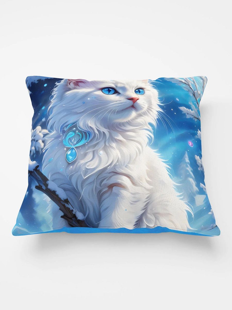 Blue-Eyed Kitten Winter Magic Pillow product image (5)